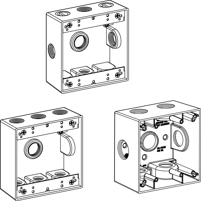 Weatherproof 2-Gang Boxes