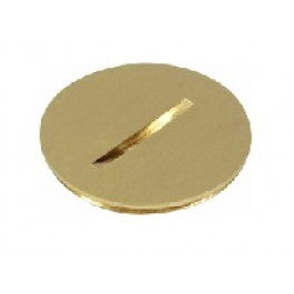 1" Round Plug for R1G & R2G Floor Box Covers - Brass or Stainless Steel
