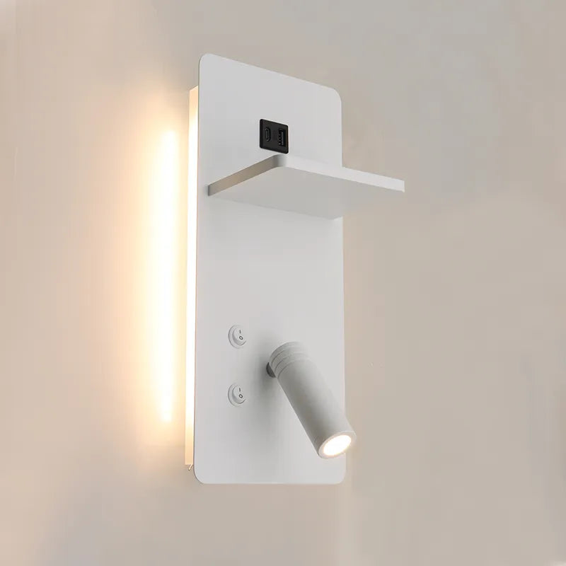 Westgate Bedside Vertical Reading Lamp with Backlight, 10W 3000K - Multiple Finishes