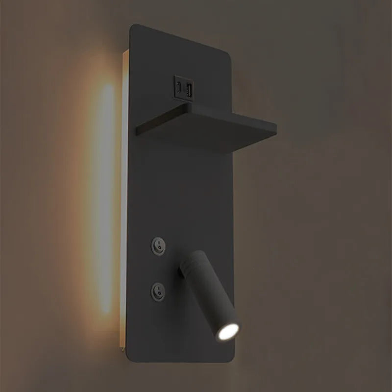 Westgate Bedside Vertical Reading Lamp with Backlight, 10W 3000K - Multiple Finishes