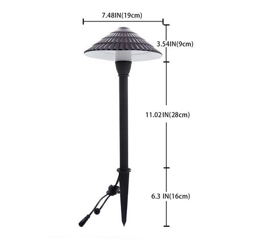 ABBA Lighting USA CDPA67 3W LED Cast Aluminum Path Light, 3000K Warm White, 300 Lumens, 12V AC/DC, Black Finish with Ground Spike