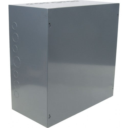 Orbit 16166 Indoor NEMA Type 1 Screw Cover Enclosure With K.O. 16" X 16" X 6" - Gray