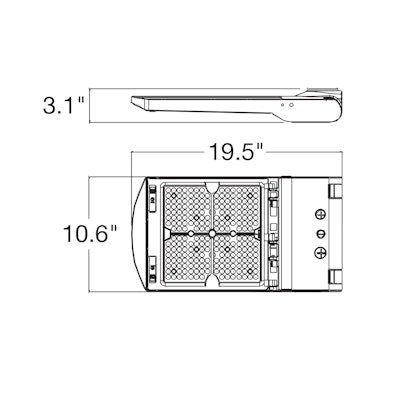 Envision LED-ARL3-OPT-5P300-TRI-BZ-UNV OPTIC-Line: Large Area Light - Bronze