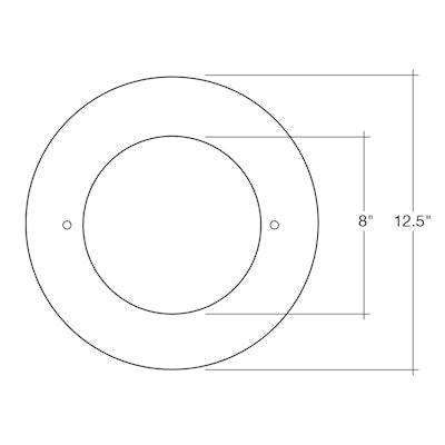 Envision GR-8-WH 8" Goof Ring, Inner Dim, 8" Outer Dim, 12.5"