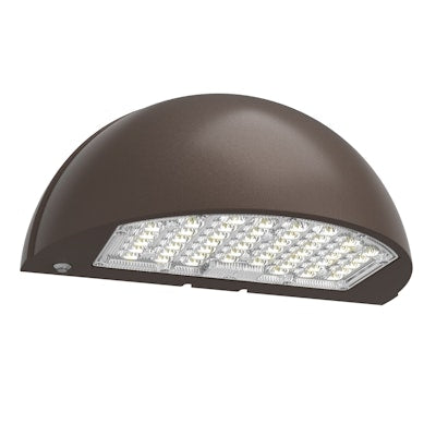 Envision LED-WPFC-SC-3P80-TRI-BZ-PC Semi-Circle Full Cut Off Wall Pack: CIRCLE-Line - Bronze