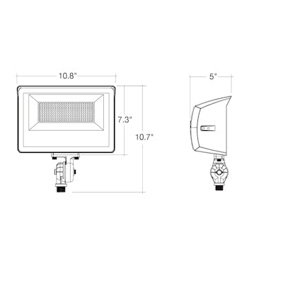 Envision LED-ARL3-ARC-3P100-TRI-BZ-UNV-KNT-PC Architectural Flood Light with Photocell - Bronze