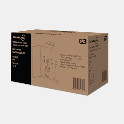 Envision WMT-LV-600W-SS 600W Multi-Tap Outdoor Transformer, Input: 120V - Stainless Steel