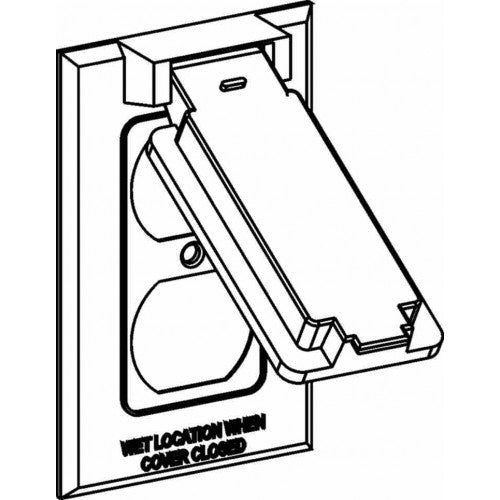 Orbit 1C-DV-BR 1-Gang Weatherproof Device Cover 1 Duplex Vertical Device Mount - Bronze