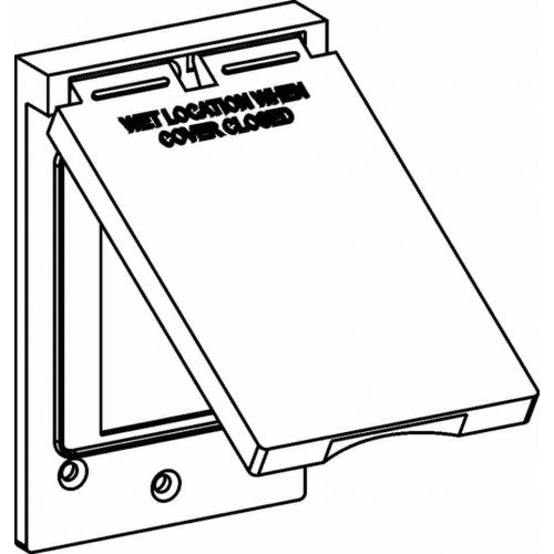 Orbit 1C-GV-W 1-Gang Weatherproof Device Cover 1 GFCI Vertical Device Mount - White