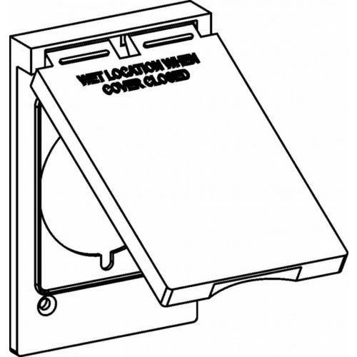 Orbit 1C-PO40 1-Gang Weatherproof Cover Power Outlet 40A, Device Mount - Gray