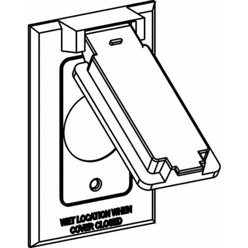 Orbit 1C-SV-W 1-Gang Weatherproof Cover 1 Single Receptacles/Switch Vertical, Device Mount - White