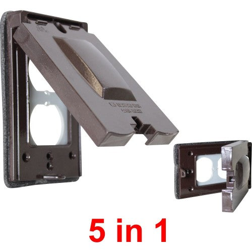 Orbit 1C-U-BR 1-Gang Universal Weatherproof Cover - Bronze