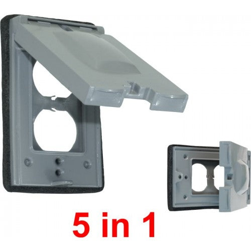 Orbit 1C-U 1-Gang Universal Weatherproof Cover - Gray