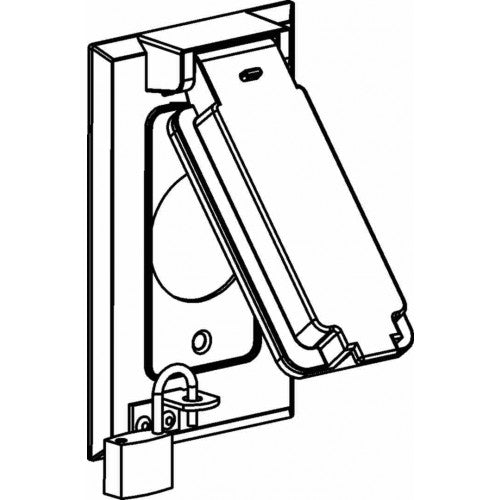 Orbit 1CL-SV 1-Gang Weatherproof Switch Cover With Padlock Hasp
