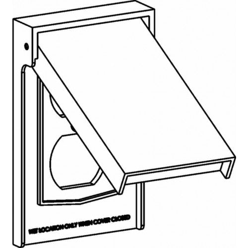 Orbit 1CP-DV Plastic 1-Gang Device Cover 1 Duplex Vertical Device Mount - Gray