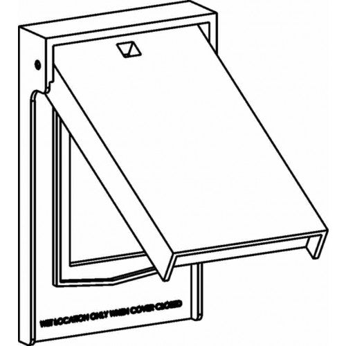 Orbit 1CP-GV-W Plastic 1-Gang Device Cover 1 GFCI Vertical Device Mount - White