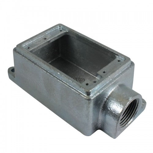 Orbit 1MFS-50 1-Gang Cast Device Boxes Dead End 2" Deep, Malleable Iron 1/2"