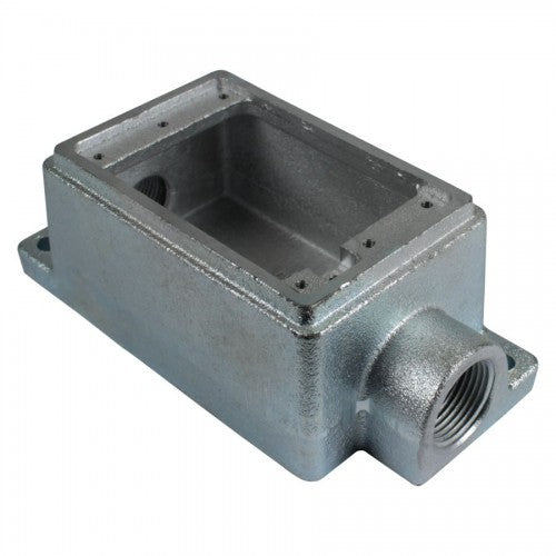 Orbit 1MFSC-100 1-Gang Cast Device Boxes Feed Through 2" Deep, Malleable Iron 1"