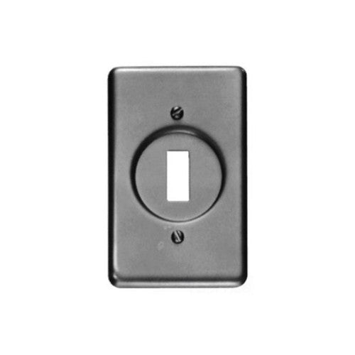 Orbit 1SFC-TS 1-Gang Cast Device Box Cover, Unguarded Toggle Switch - Steel