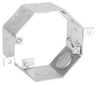 2" Deep Steel Octagon Concrete Box with 1/2" & 3/4" Side Knockouts - Sonic Electric