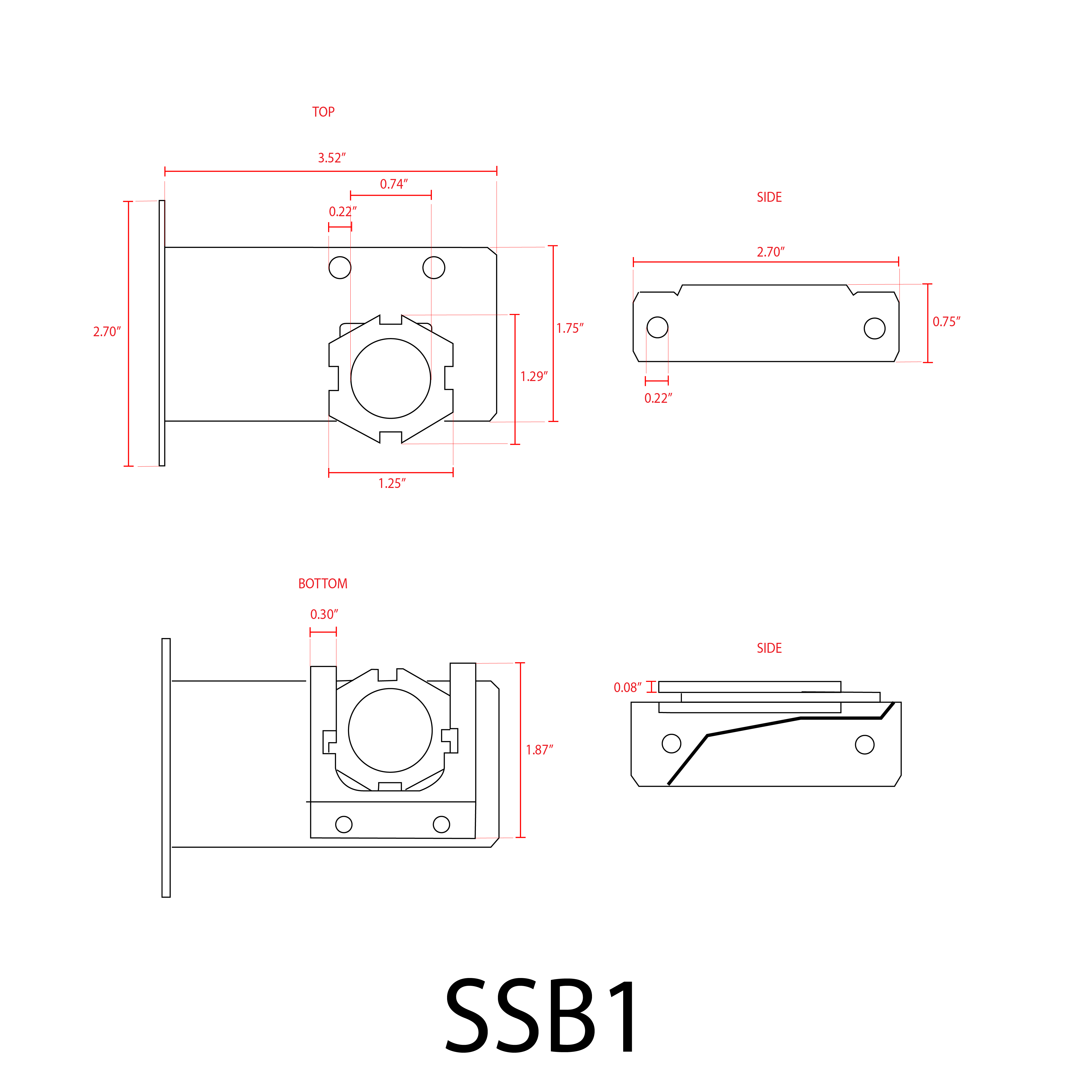 ABBA SSB1 Stainless Steel Bracket