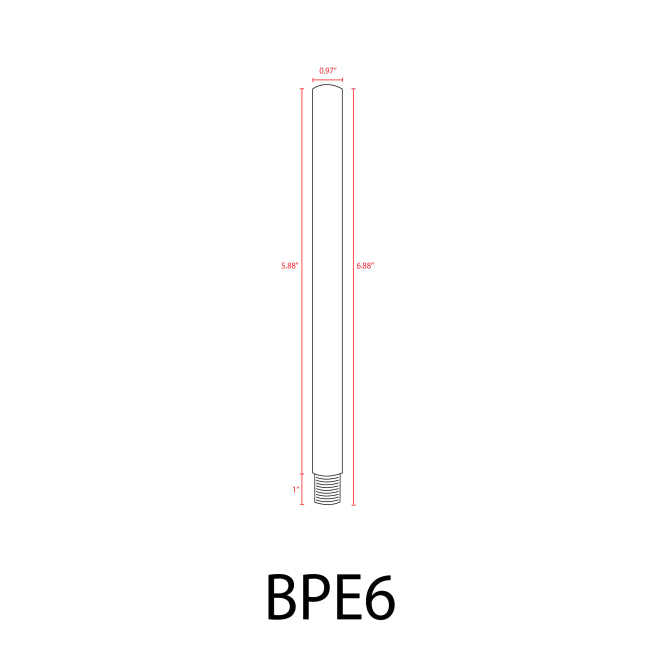 ABBA BPE6 6" Brass Post Extension