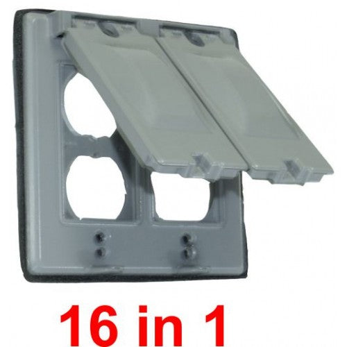 Orbit 2C-U-W 2-Gang Universal Weatherproof Cover - White