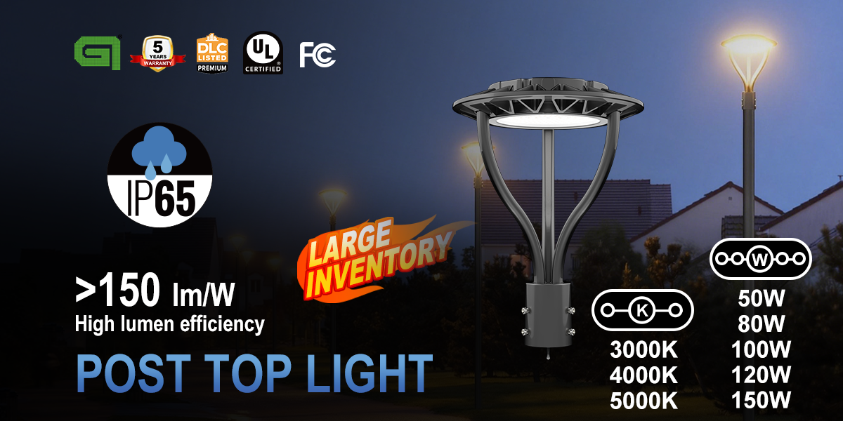 Malibu Stardust™ 150W Wattage & 3-CCT Selectable LED Post Top Light (2-pack)
