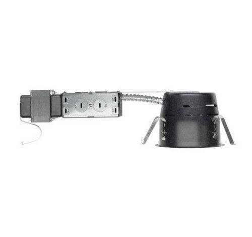 ELCO Lighting EL1499RS 4" Low Voltage Shallow Remodel Housing Shallow Housing, Magnetic Transformer - Black Finish