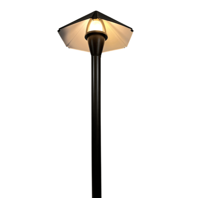 ABBA Lighting PLB19 Heavy-Duty Cast Brass Pyramid Path Light, 12V Low Voltage, G4 LED Compatible, IP65 - Dark Brass Finish