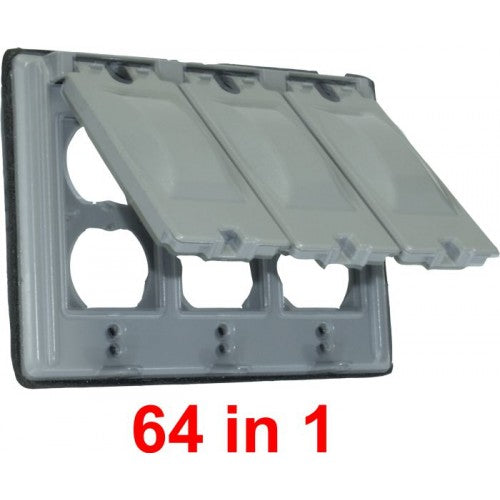 Orbit 3C-U 3-Gang Universal Weatherproof Cover - Gray