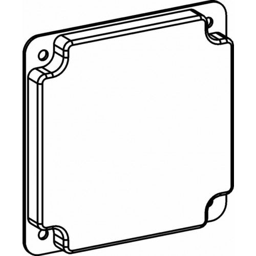 Orbit 4400 4" Square Blank Industrial Cover With Crushed Corner - Galvanized