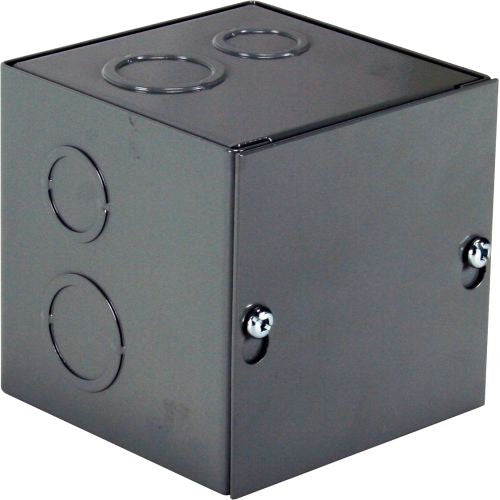 Orbit 444 Indoor NEMA Type 1 Screw Cover Enclosure With K.O. 4" X 4" X 4" - Gray