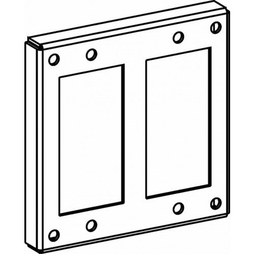 Orbit 4444 4" Square 2 GFCI / 2 Decorative Switches Industrial Cover - Galvanized