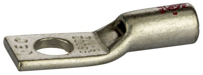 Malibu #4 AWG Copper Compression Lug – Long Barrel, 3/8" Stud, One-Hole, UL Listed