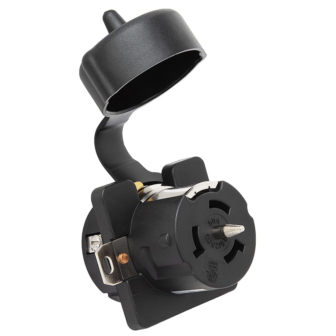 50A Female Wall Mount Receptacle – 125/250V AC, 3-Pole 4-Wire, NEMA SS2-50R, ETL Listed