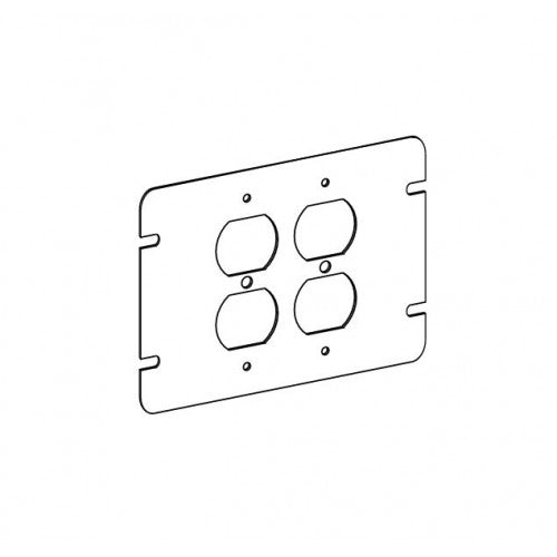 Orbit 4M2-DR Flat, 2-Gang Switch Box Duplex Receptacle Device Cover - Galvanized