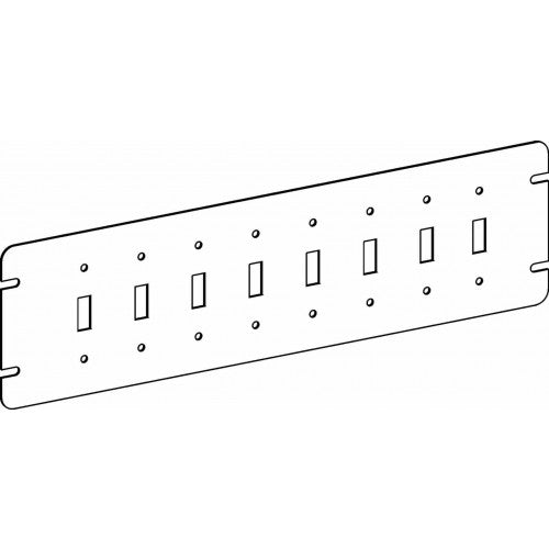 Orbit 4M8-TS Flat, 8-Gang Switch Box Toggle Switch Device Cover - Galvanized