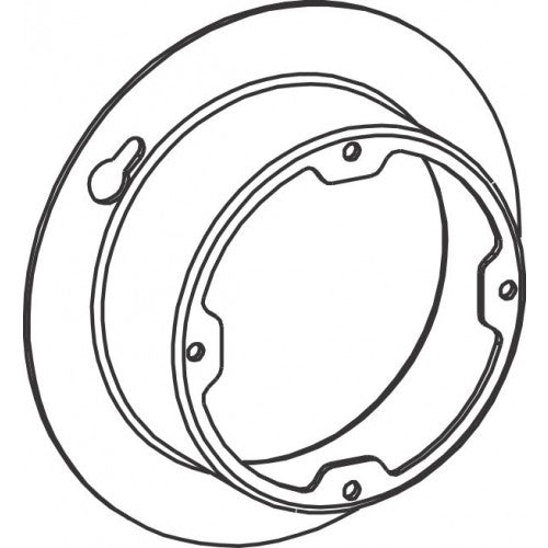 Orbit 4R125X 4" Octagon Box Steel Cover 1-1/4" Raised Open, Dual Direction