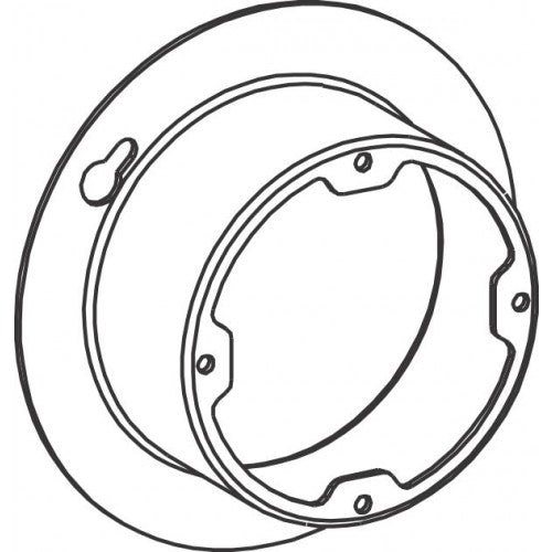 Orbit 4R150X 4" Octagon Box Steel Cover 1-1/2" Raised OP, Dual Direction