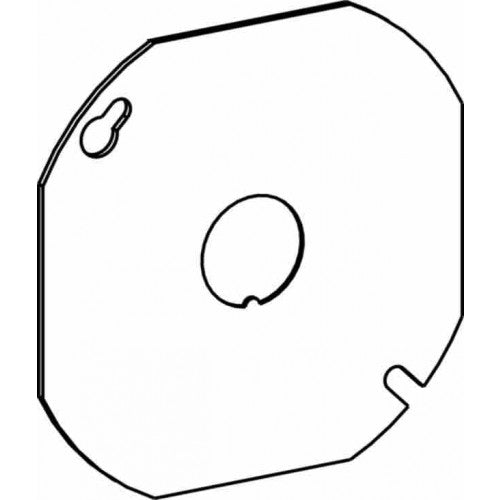 Orbit 4RBCK 4" Octagon Box Steel Cover Flat, 1/2" KO