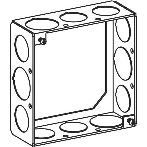 Orbit 4SB-50/75-EXT 4" Square Extension Box 1-1/2" Deep 1/2" &3/4" - Galvanized
