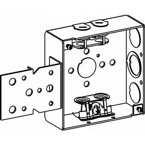 Orbit 4SB-MC-B 4" Square Box 1-1/2" Deep MC Type With " B" Bracket - Galvanized