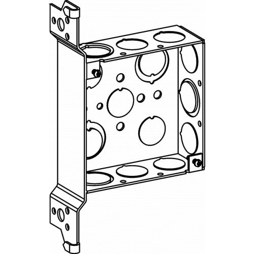 Orbit 4SB-MKO-WB 4" Square Box 1-1/2" Deep With Wood Bracket MKO - Galvanized