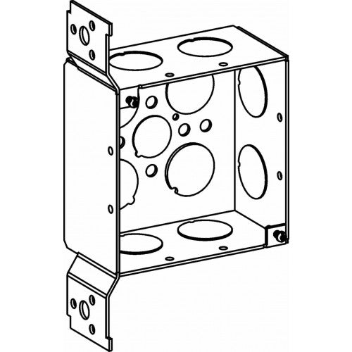 Orbit 4SDB-75-FB 4" Square Box 2-1/8" Deep 3/4" KO With Bracket - Galvanized