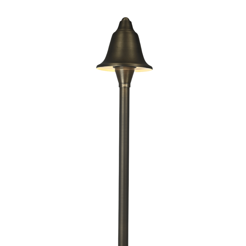 ABBA Lighting USA PLB17 Heavy-Duty Cast Brass Path Light, 12V Low Voltage, G4 LED Compatible, IP65 - Natural Brass Finish