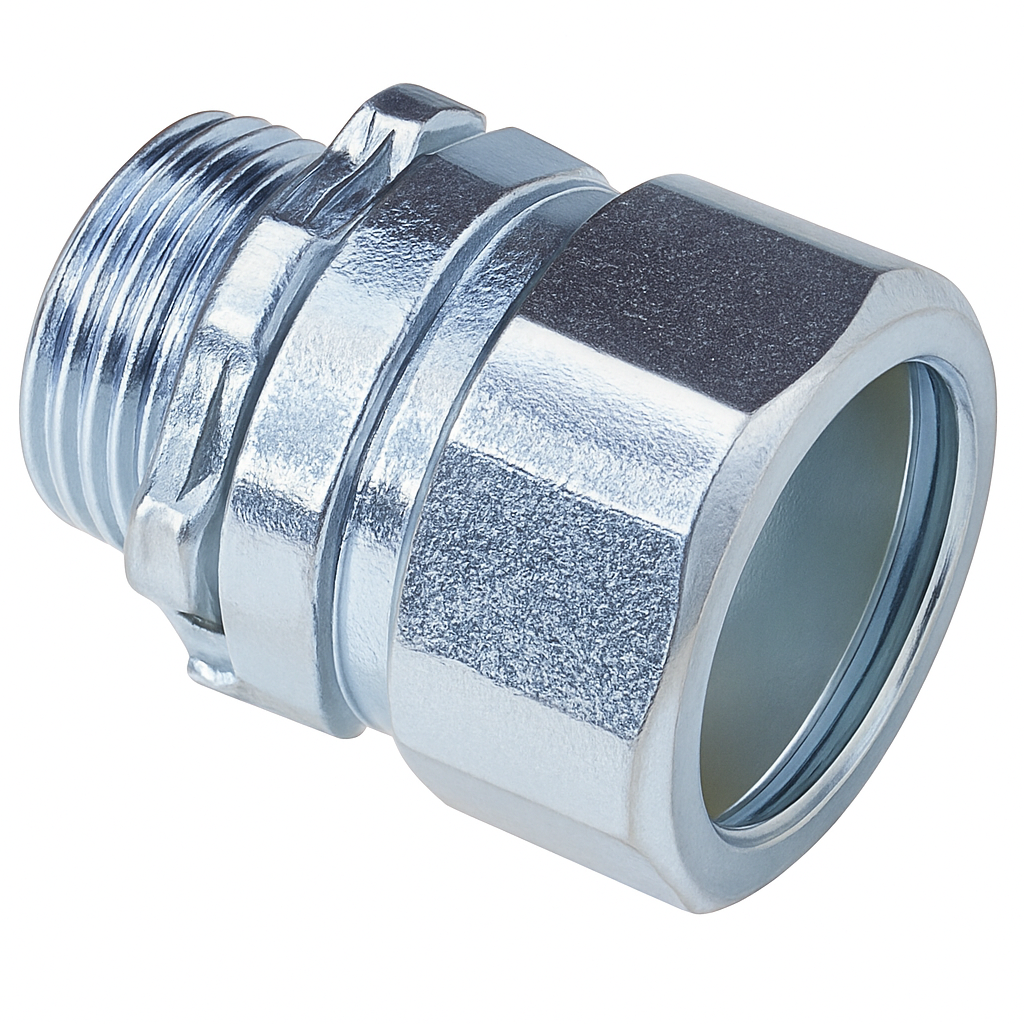 Malibu Knecht™ Steel Rigid Thread-less Compression Connector – Multiple Sizes