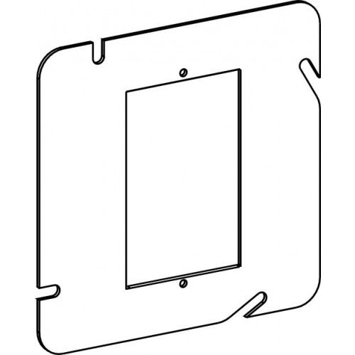 Orbit 51000 5 Square 1-Gang Flat 5 Square Steel Device Ring - Galvanized