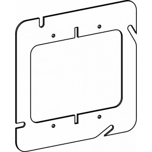 Orbit 52000 5 Square 2-Gang Flat Steel Device Ring - Galvanized