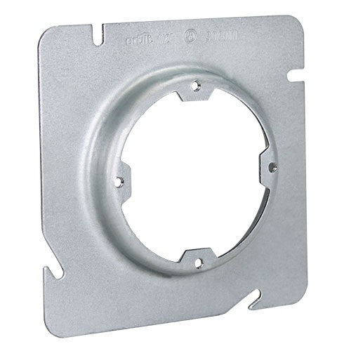 Orbit 53125X 5 Square 1-1/4" Raised Steel Plaster Ring, Dual Direction - Galvanized